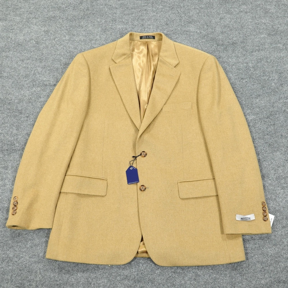 Stafford Executive Sport Coat Mens 42 Beige Camel Hair Blazer Jacket